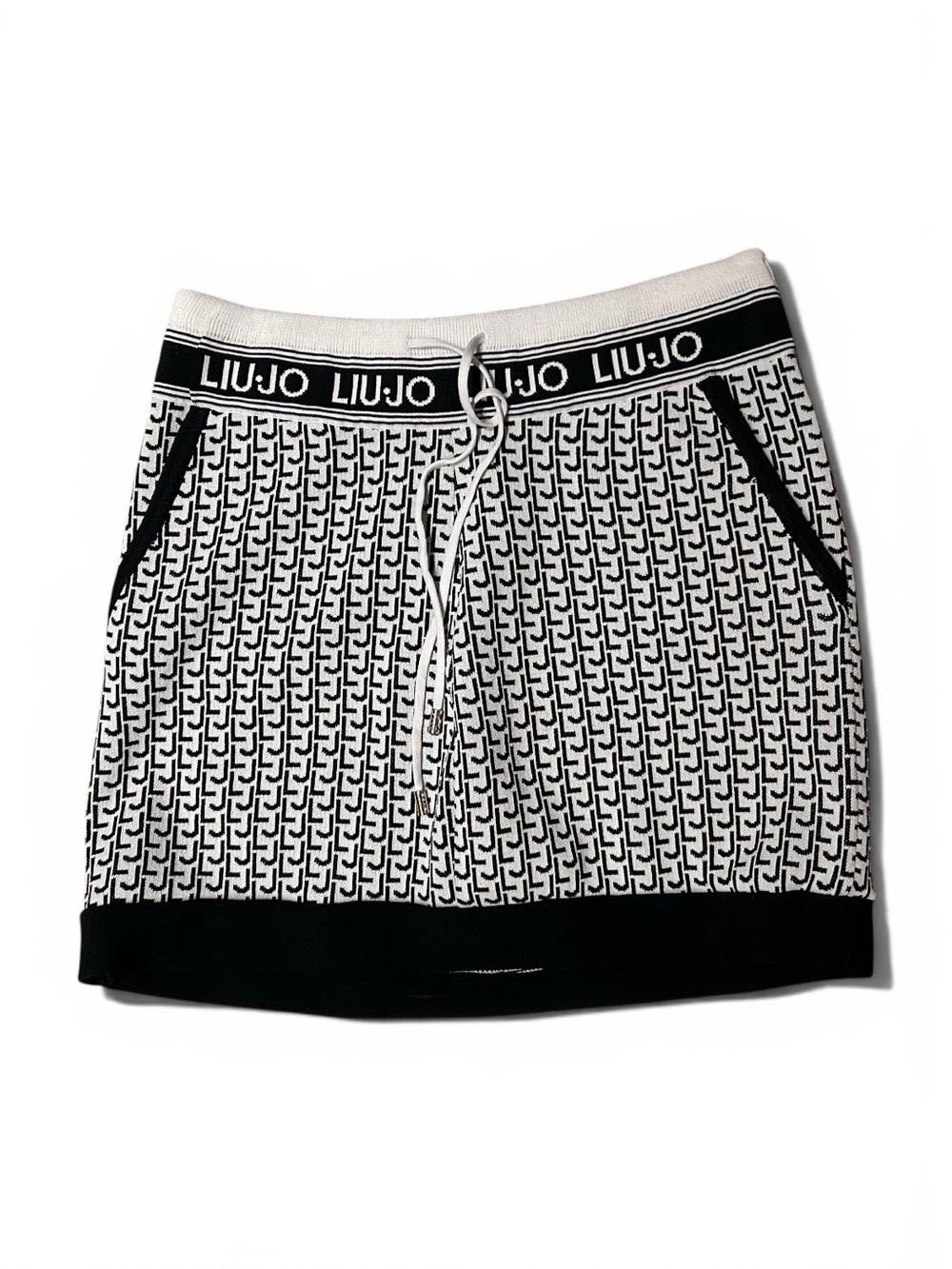 LIU JO Monogram Knit Mini Skirt Size L